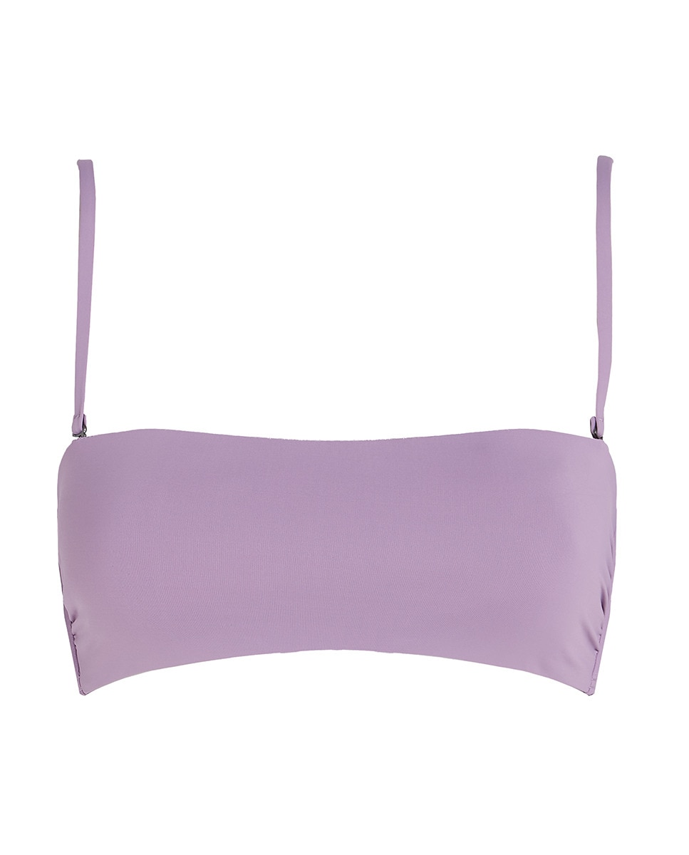 Soutien de Biquíni Bandeau com Alças Amovíveis Roxo-4