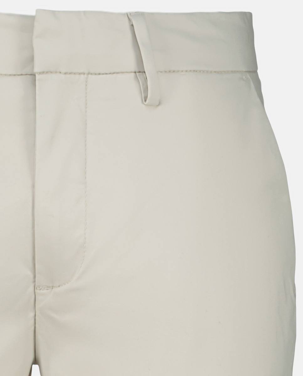 Calças Chino Slim Lisas Bege-5