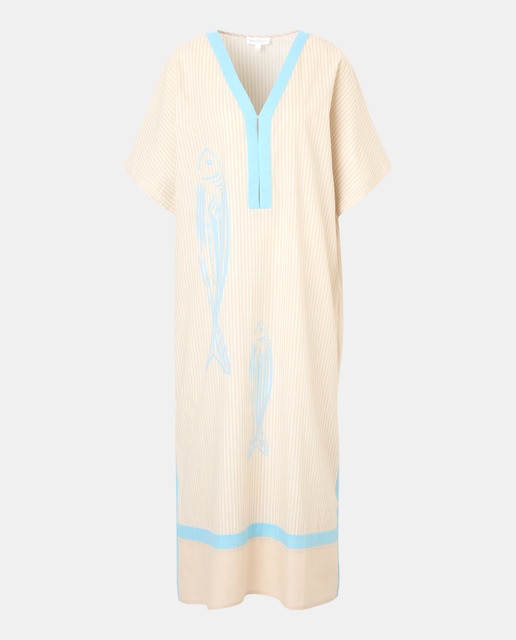 Imagem 0 de Kaftan com Estampado às Riscas e de Peixe