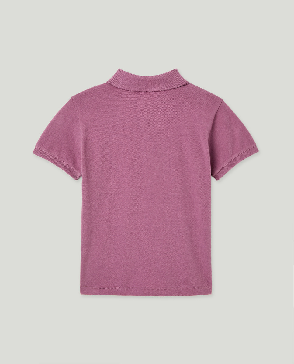 Polo de niño piqué manga corta Morado-2