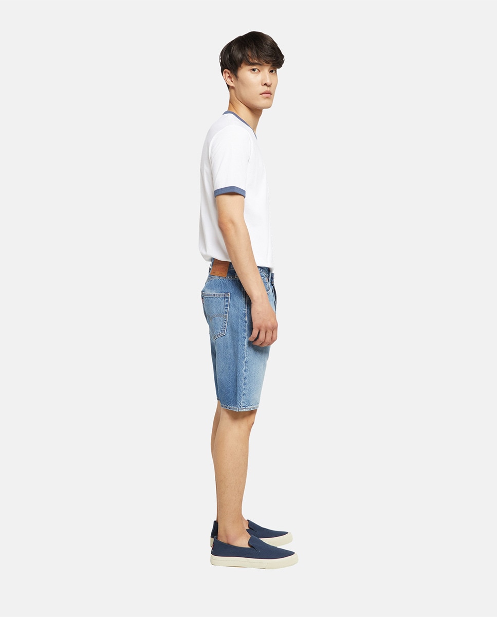 Bermudas de Ganga 501® Original de Algodão Azul-4