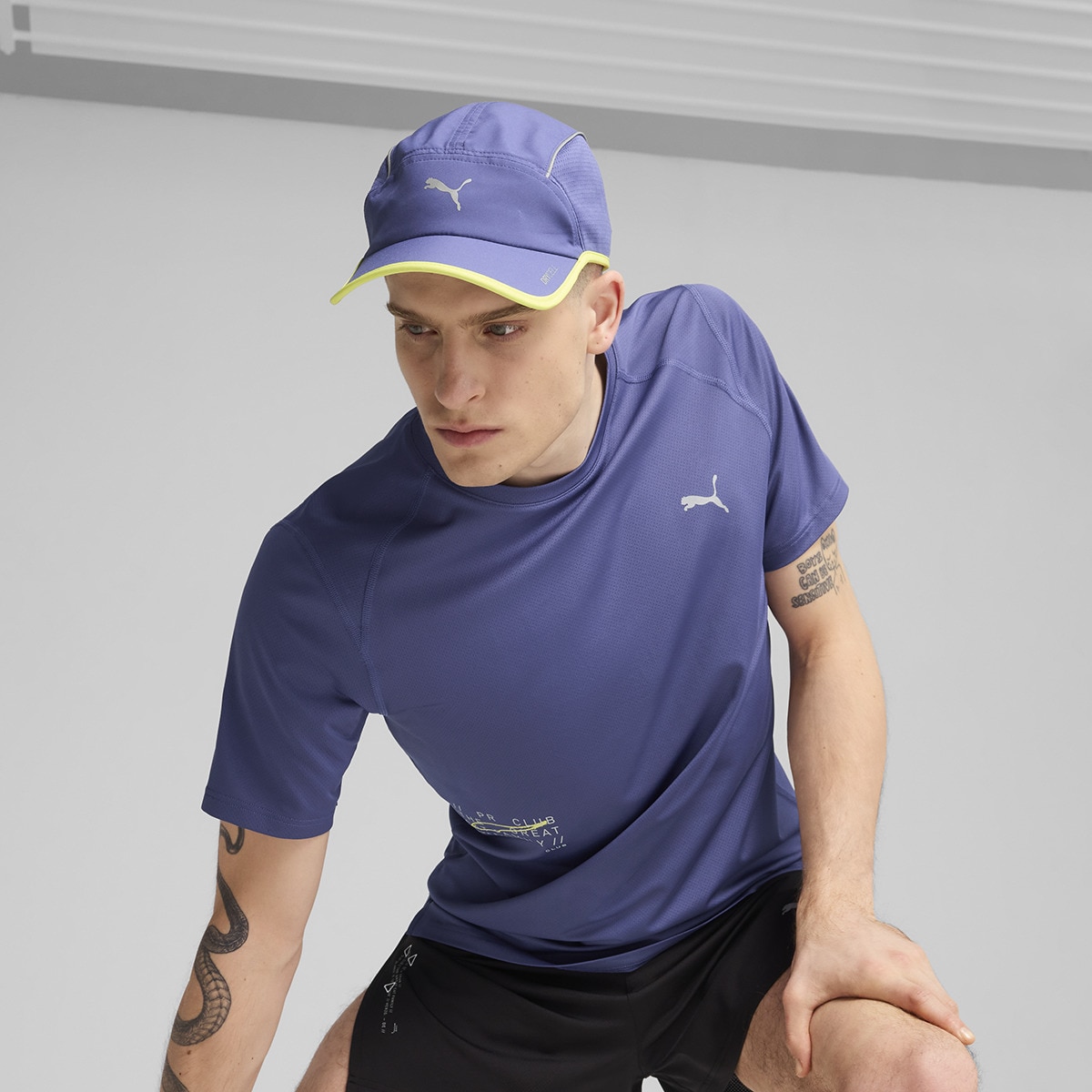 Boné de Running Unissexo Short Visor Azul-3