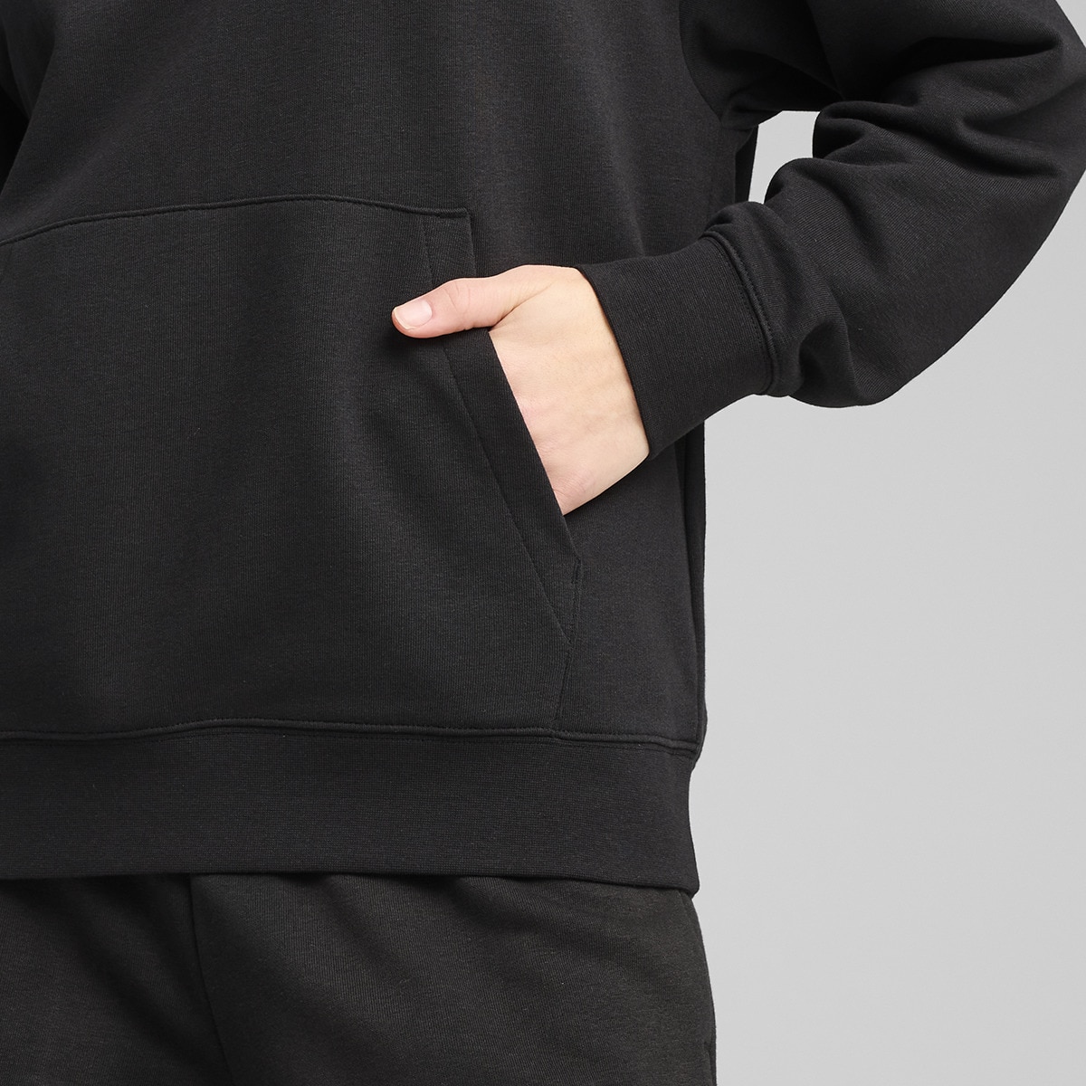 Sweatshirt de Mulher ESS Script Comfort Hoodie TR Preto-4
