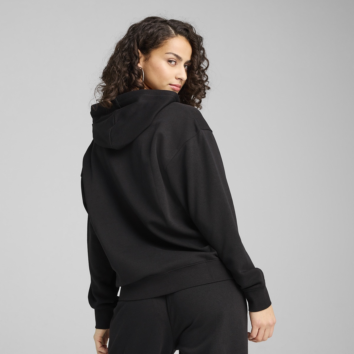 Sweatshirt de Mulher ESS Script Comfort Hoodie TR Preto-2