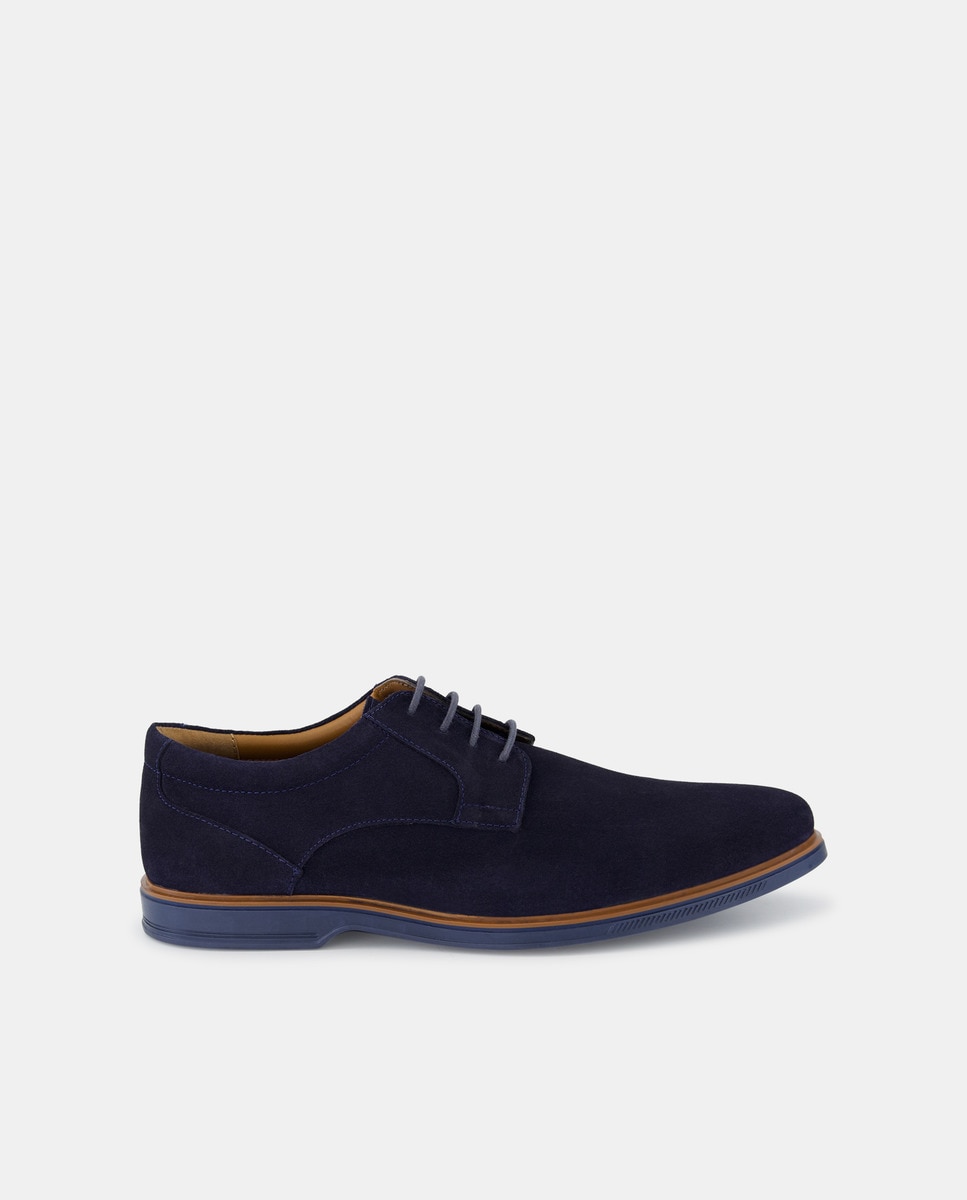 Bluchers em Croute com Pala Lisa 430 Azul Escuro-1