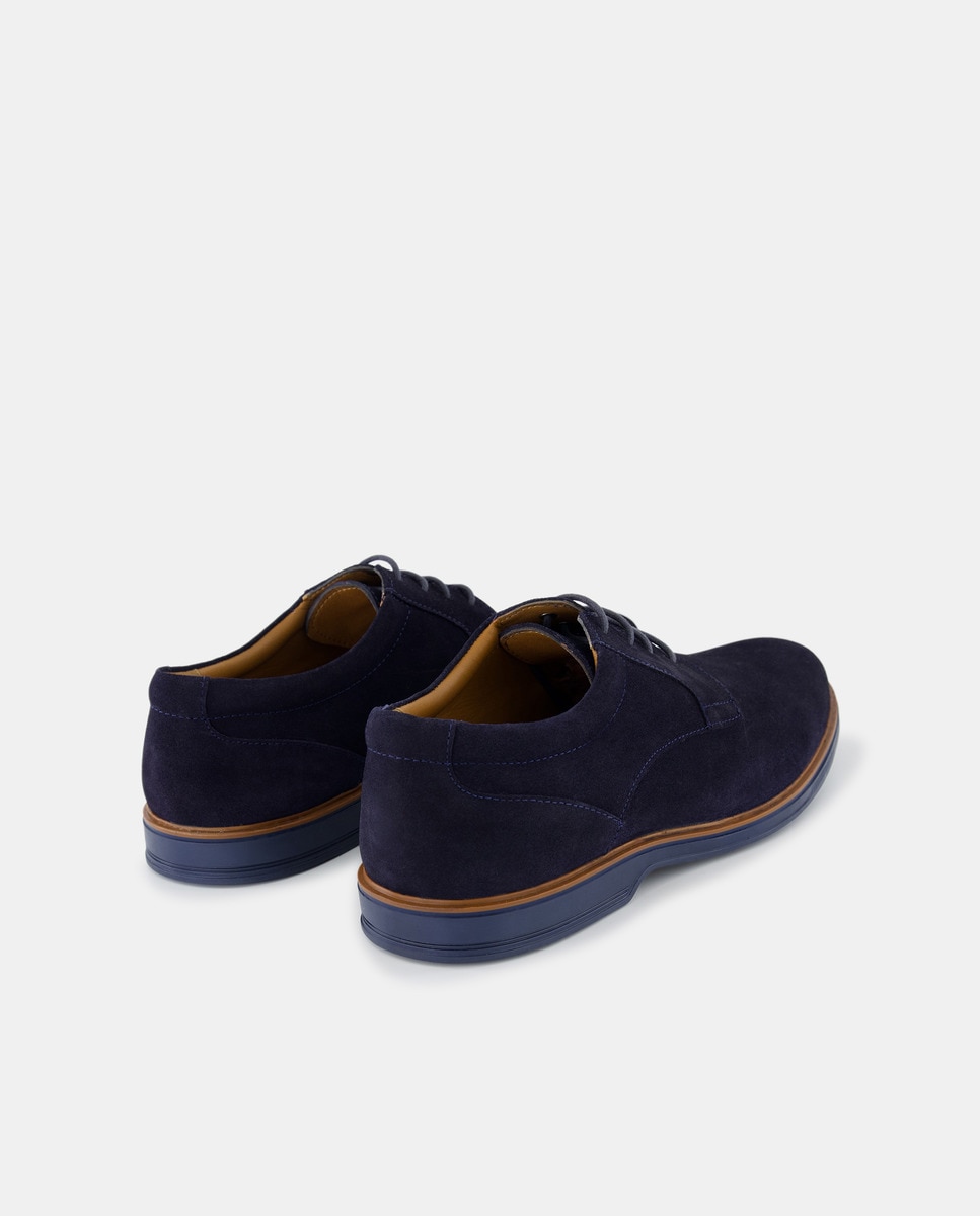 Bluchers em Croute com Pala Lisa 430 Azul Escuro-3