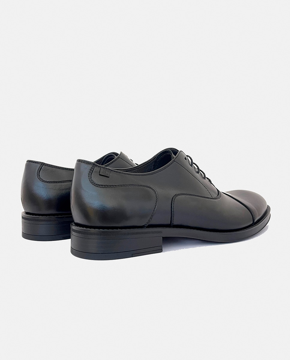 Sapatos de Atacadores em Pele Preto-4