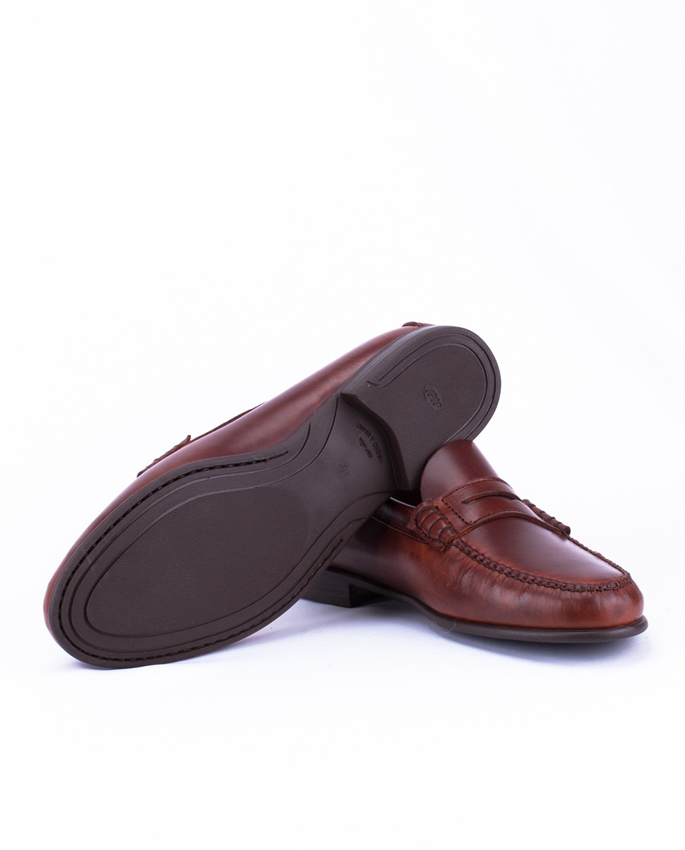 Mocassins de Travessão Ciclon Seahorse com Sola de Borracha Castanho-3