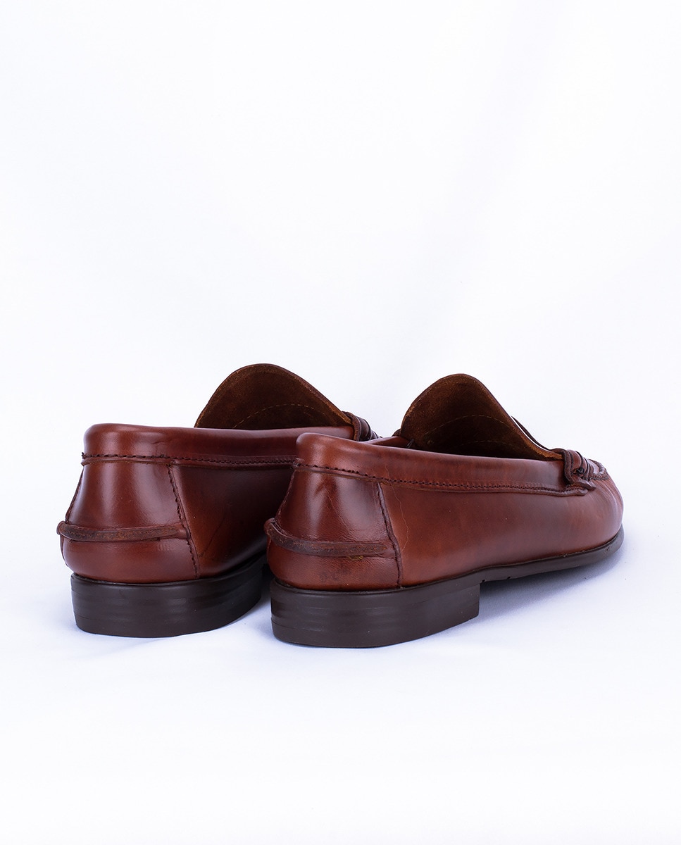 Mocassins de Travessão Ciclon Seahorse com Sola de Borracha Castanho-2