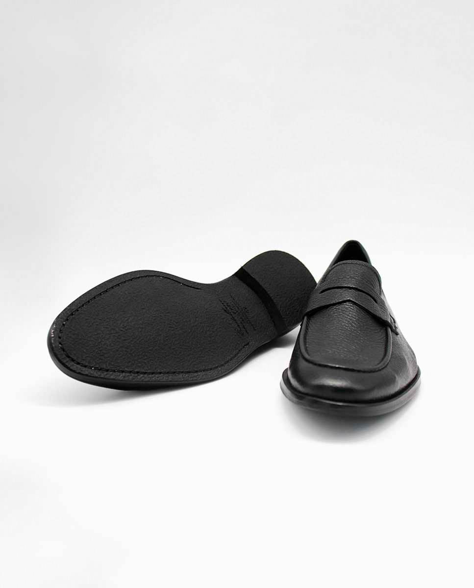 Mocassins em Croute com Sola de Borracha Preto-3