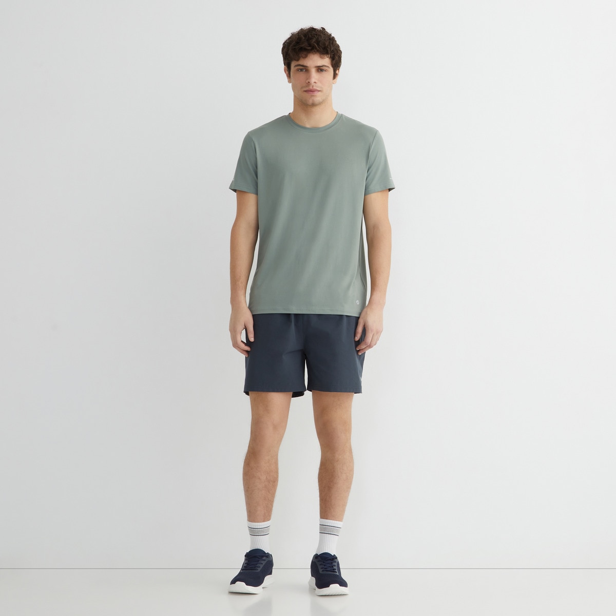 Camiseta técnica manga corta hombre Verde-2
