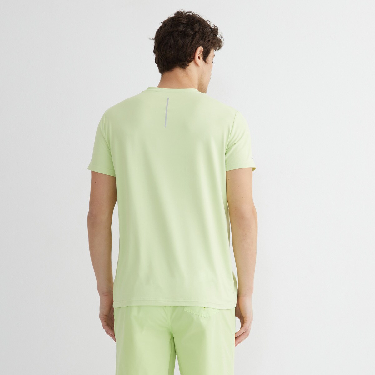 Camiseta técnica manga corta hombre Verde-3