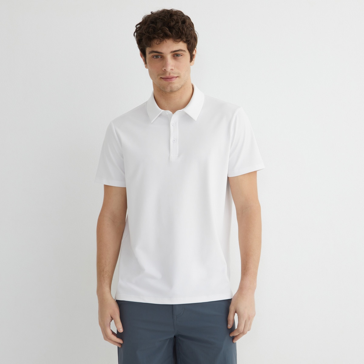Polo técnico de hombre Blanco-2
