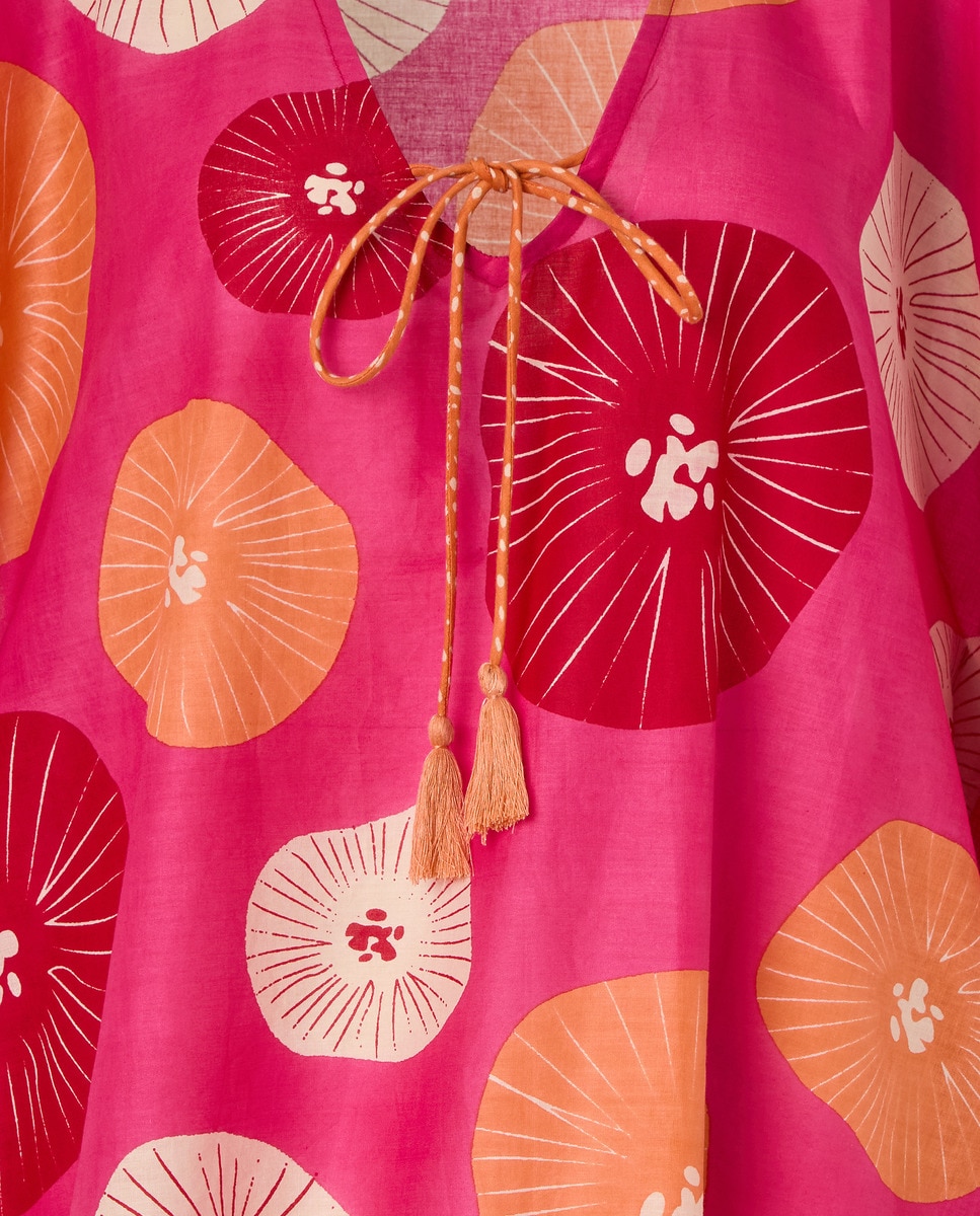 Kaftan de Praia 240 Fúcsia-4