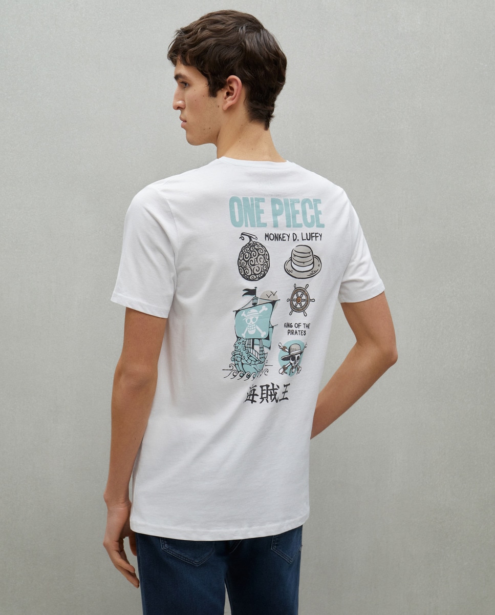 T-shirt One Piece Branco-2