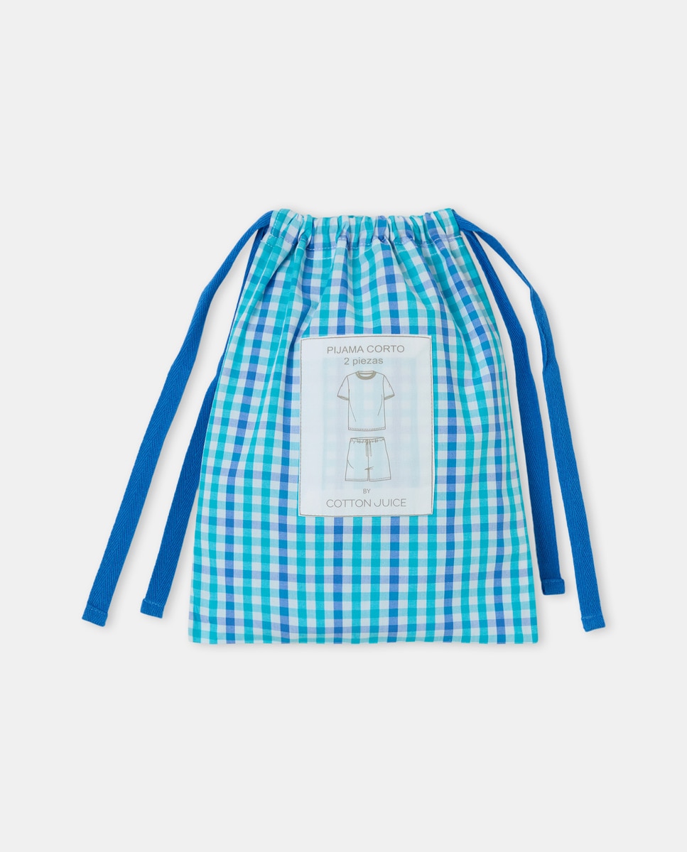 Pijama Curto Azul-6