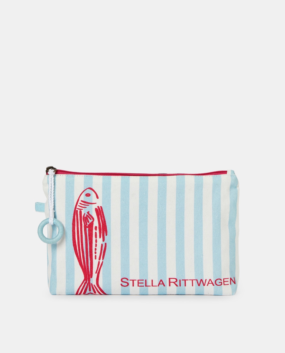 Nécessaire com Estampado de Peixe Azul-2