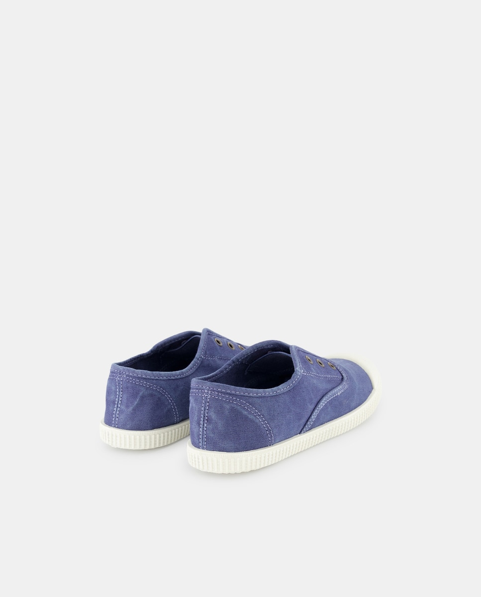 Lona infantil con puntera sin cordones Azul marino-3