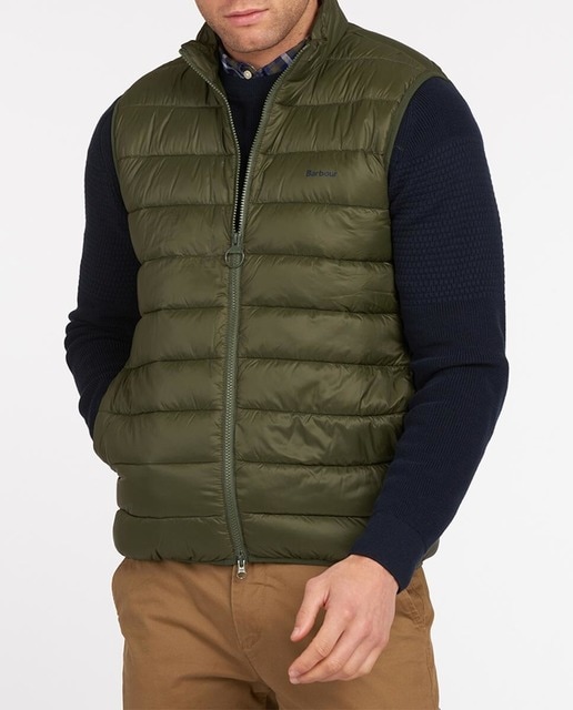 Imagen 0 de Chaleco de hombre acolchado verde con dos bolsillos