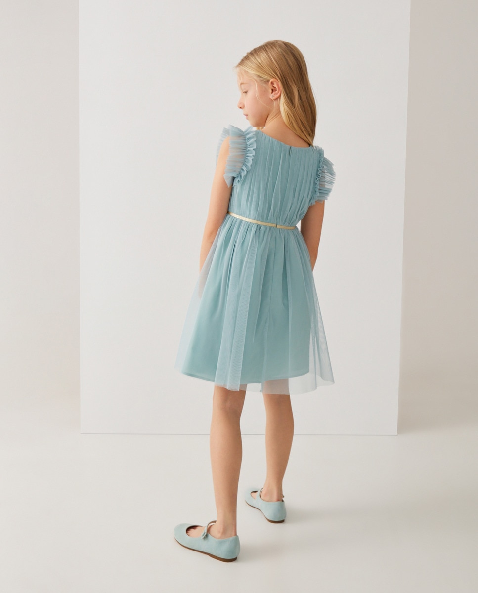Vestido de Cerimónia de Tule Sabão-3