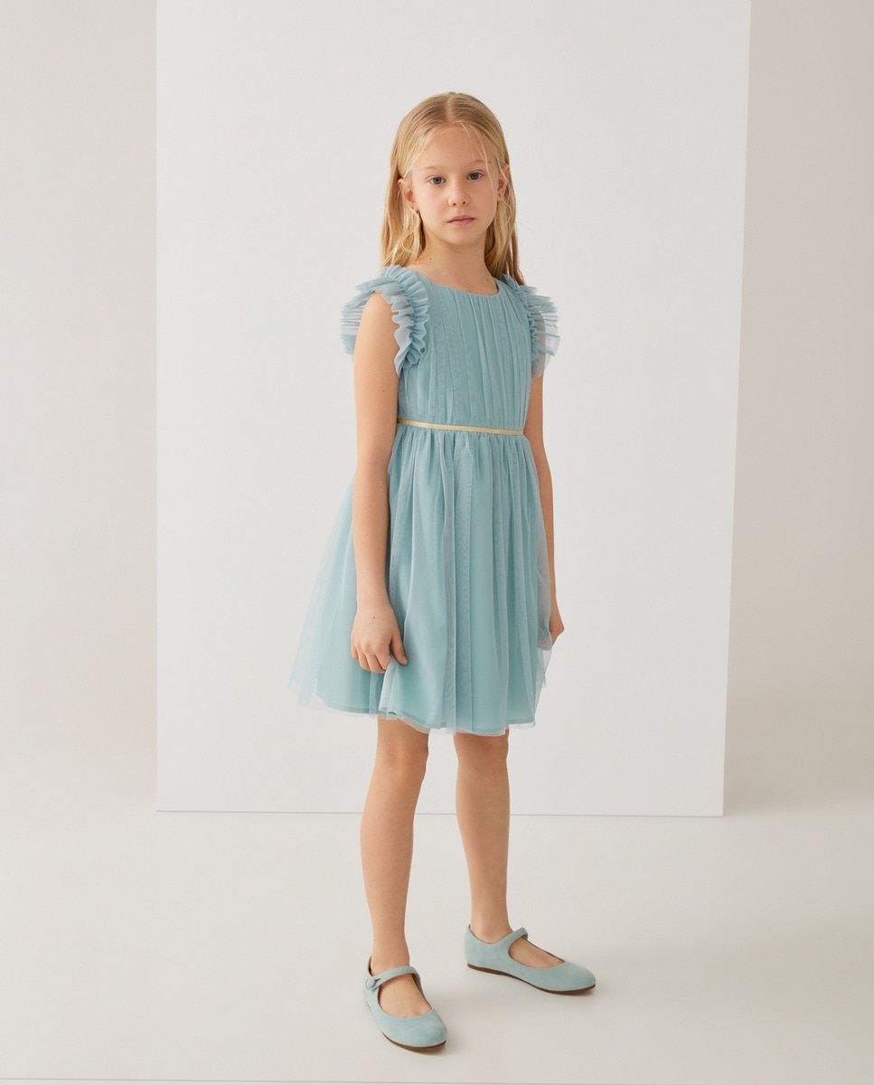 Vestido de Cerimónia de Tule Sabão-2
