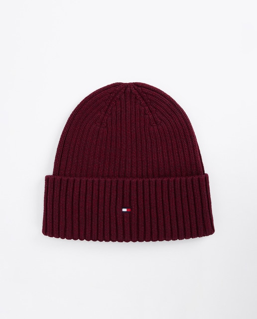 Imagen 0 de Gorro liso de algodón con bandera de hombre