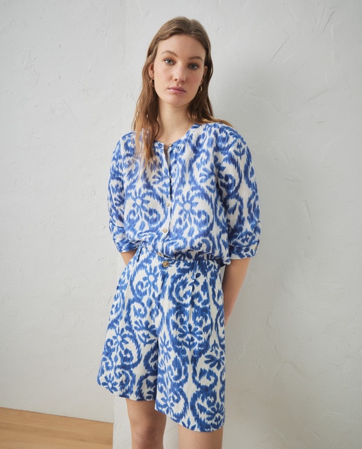 Imagem 0 de Blusa Estampada de Linho