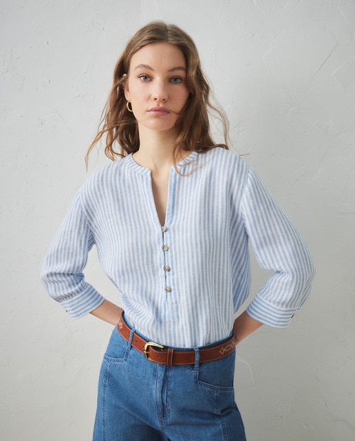 Imagem 0 de Blusa Estampada de Linho