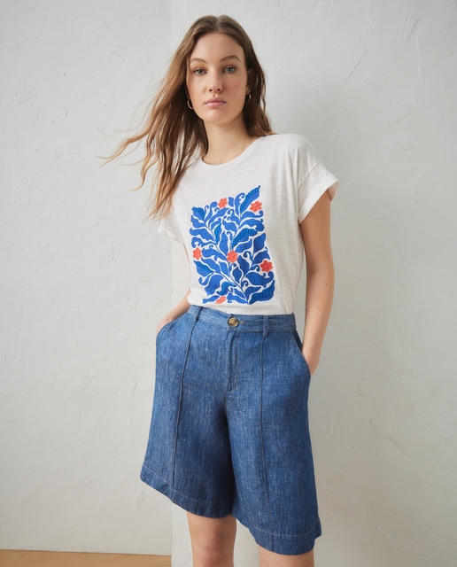 Imagem 0 de T-shirt de mulher com manga curta e decote redondo