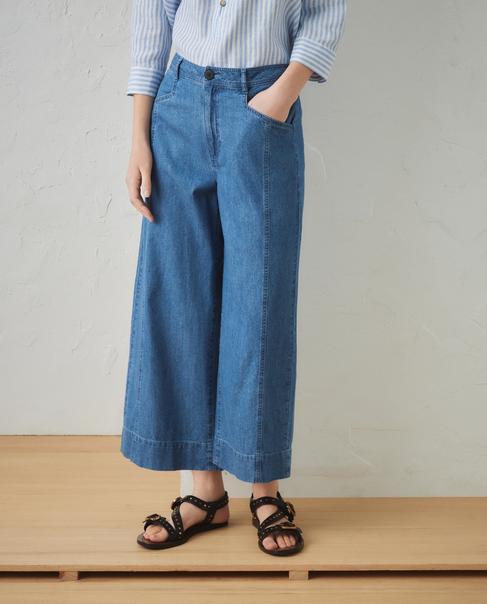 Jeans cropped Azul pálido-2
