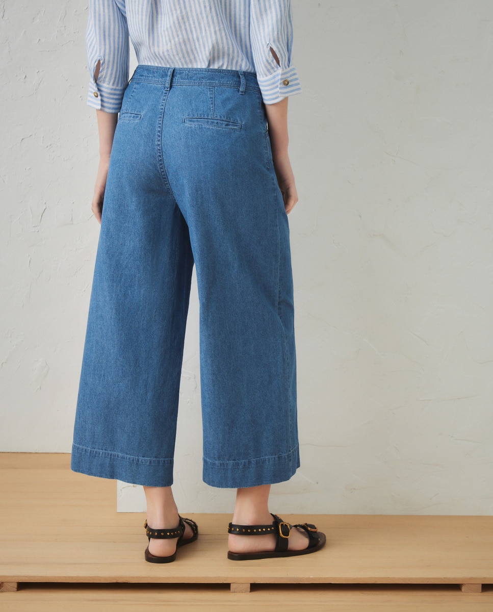 Jeans cropped Azul pálido-3