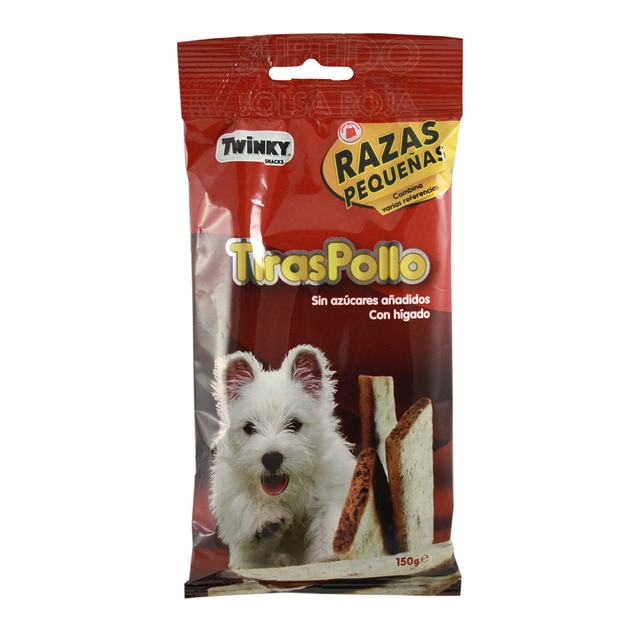Imagen 0 de Snack para perros adultos pequeños Twinky pollo 150 g
