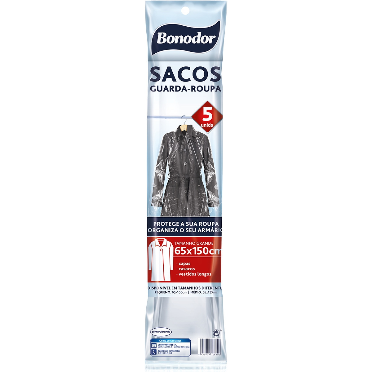sacos guardarropa 65x150 bolsa 5 unidades