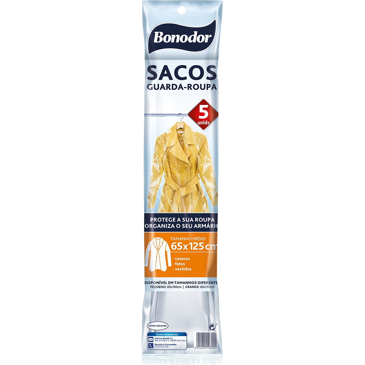 sacos guardarropa 65x125 bolsa 5 unidades