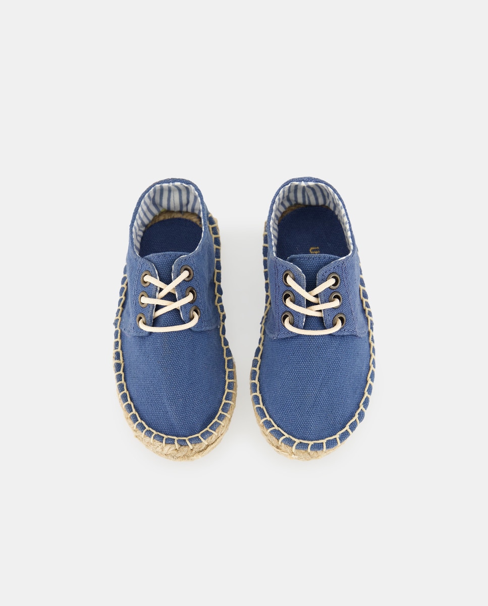 Zapato bebés de yute efecto lavado Azul marino-4