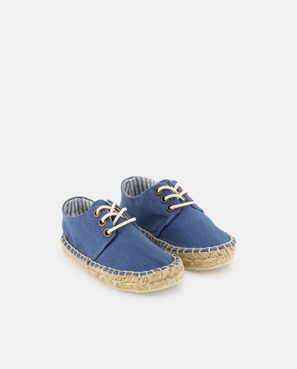 Zapato bebés de yute efecto lavado Azul marino-2