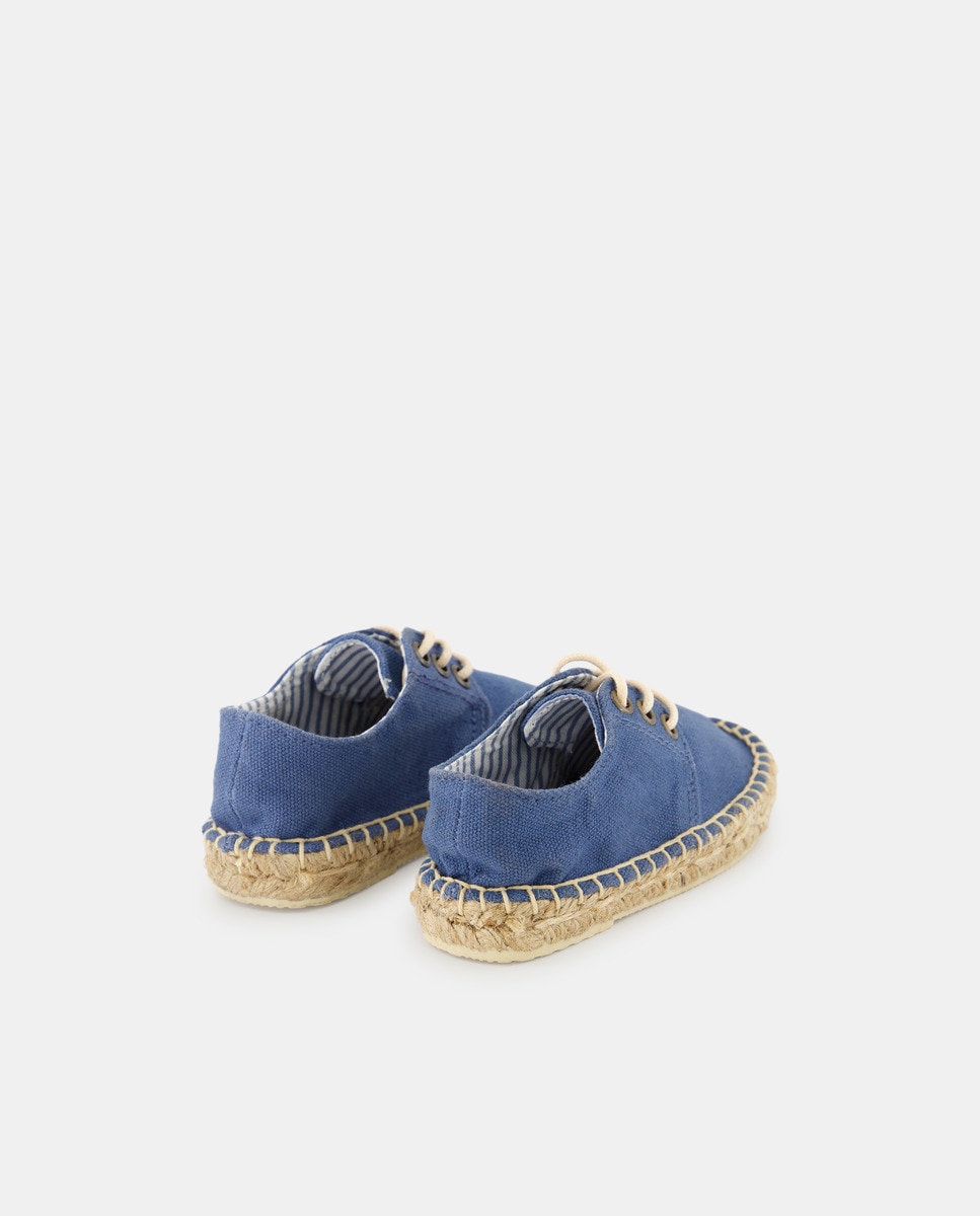 Zapato bebés de yute efecto lavado Azul marino-3
