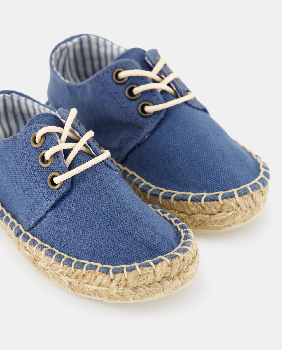 Zapato bebés de yute efecto lavado Azul marino-5