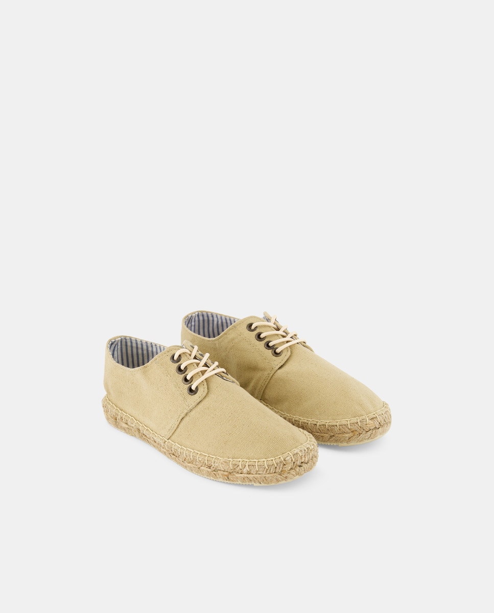 Zapato niño de yute efecto lavado Beige-2