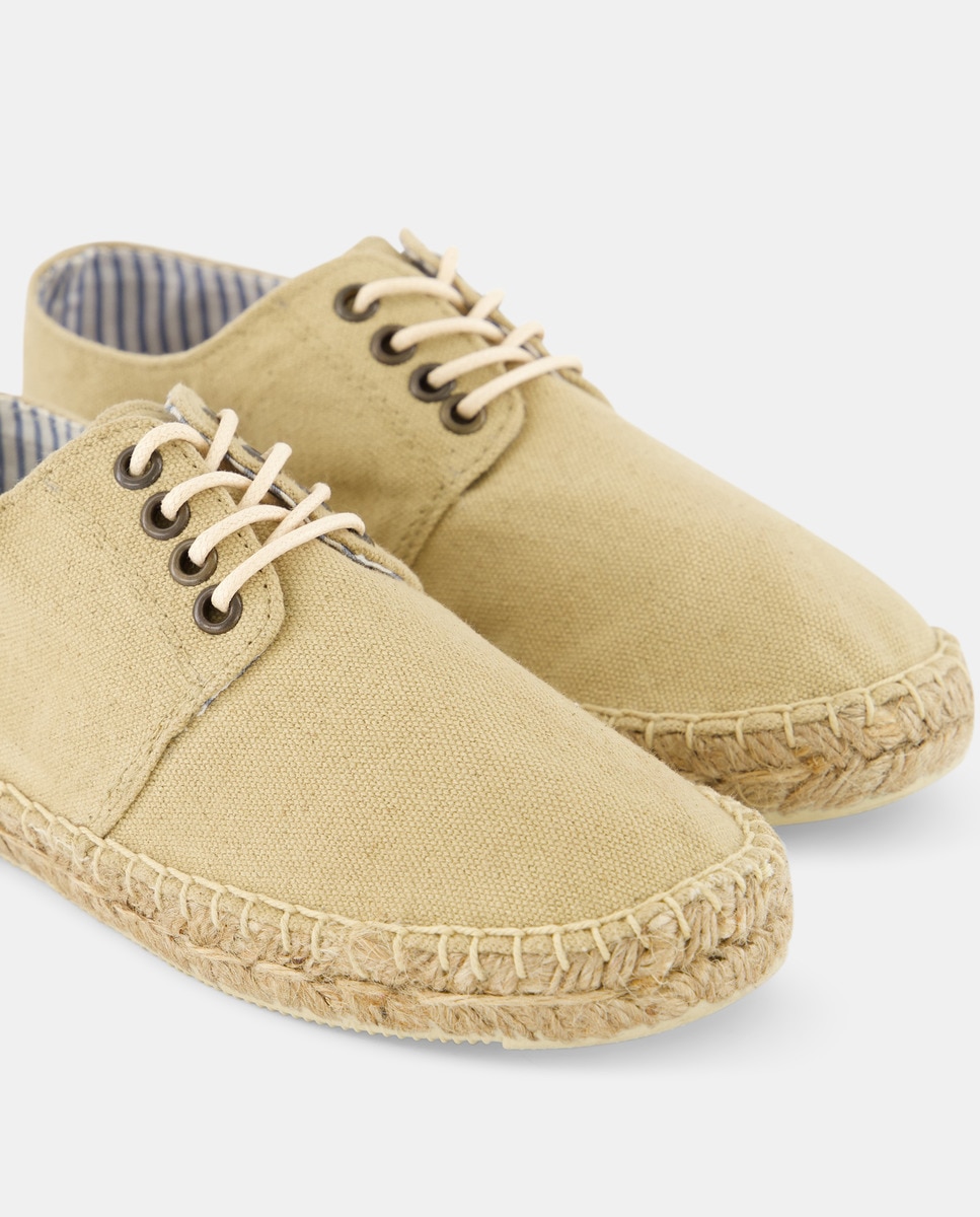 Zapato niño de yute efecto lavado Beige-5