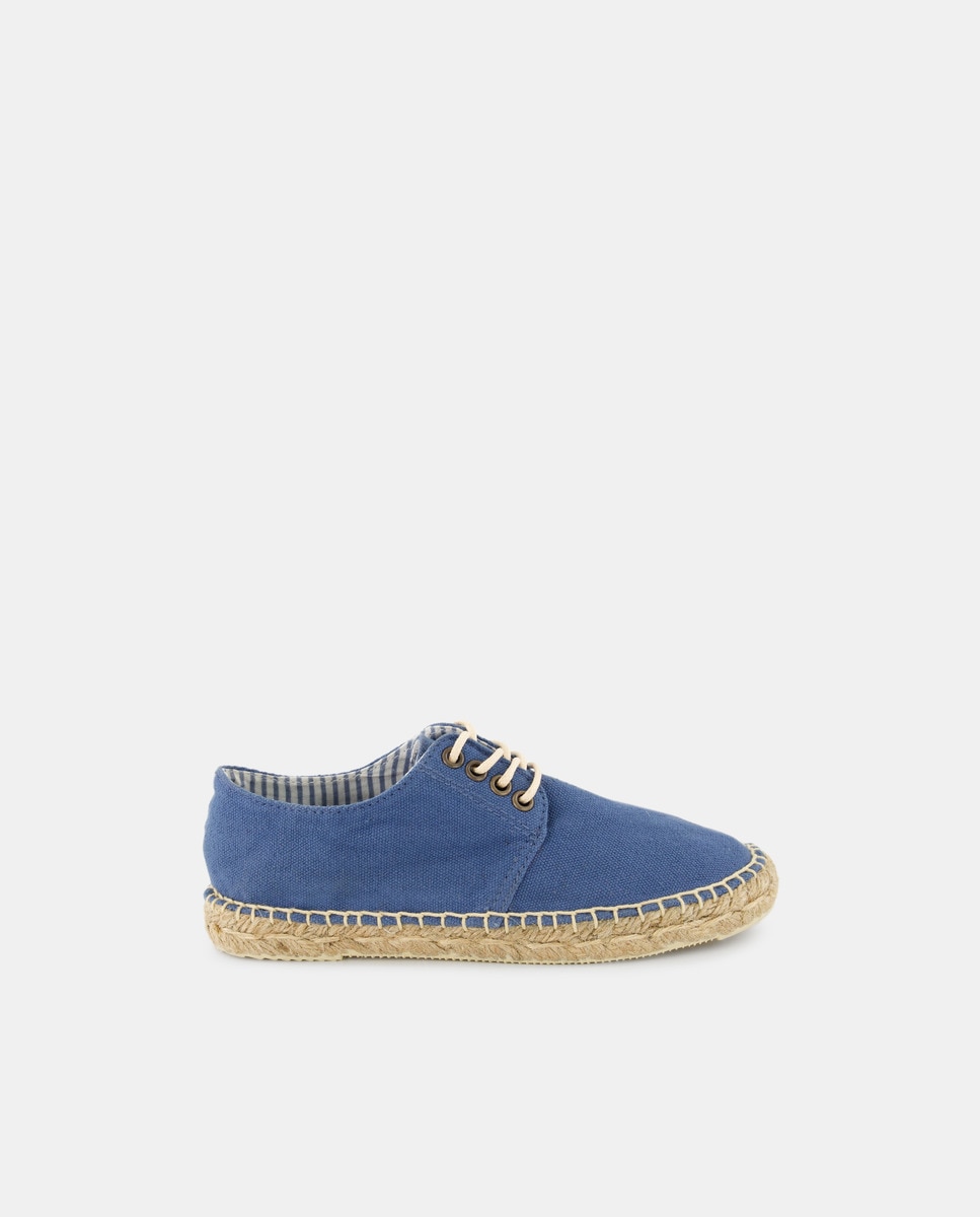 Zapato niño de yute efecto lavado Azul marino-1