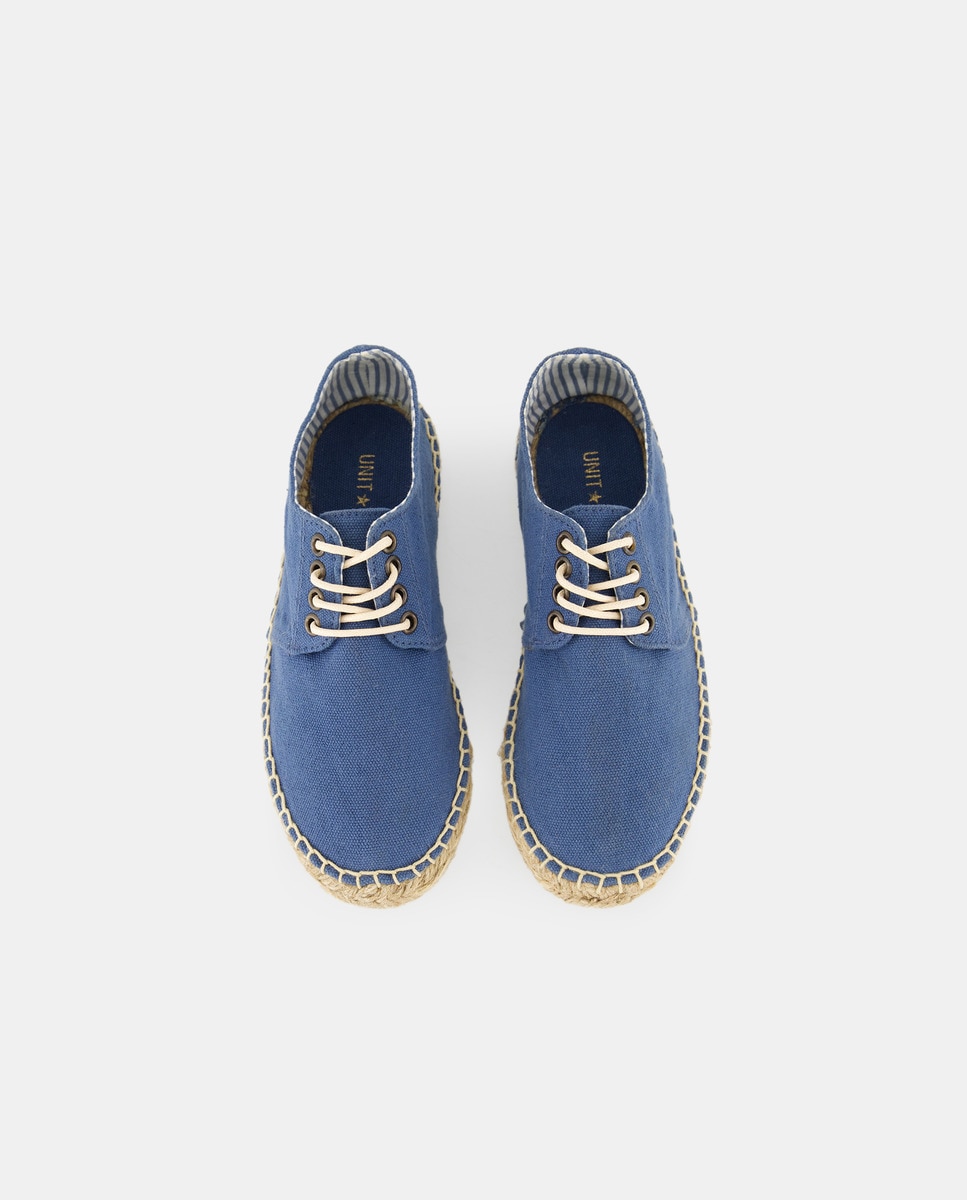 Zapato niño de yute efecto lavado Azul marino-4