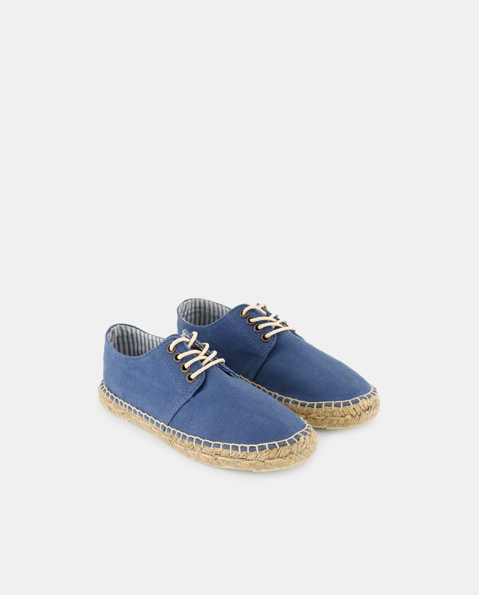 Zapato niño de yute efecto lavado Azul marino-2