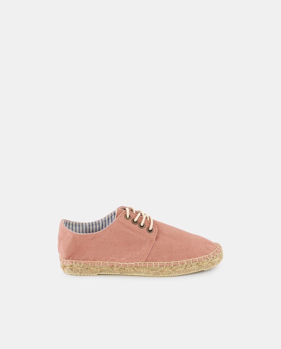 Zapato niño de yute efecto lavado Rosa-1