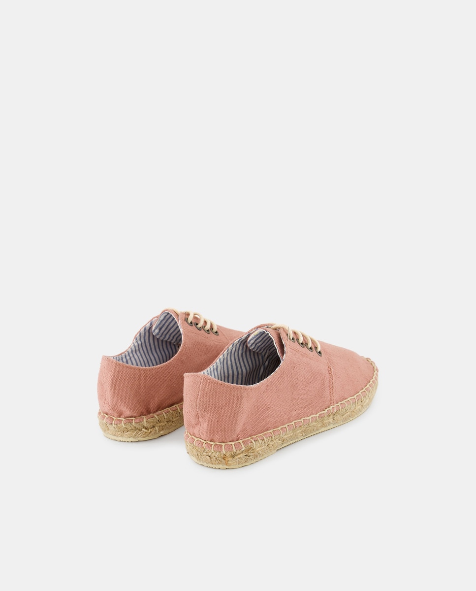 Zapato niño de yute efecto lavado Rosa-3