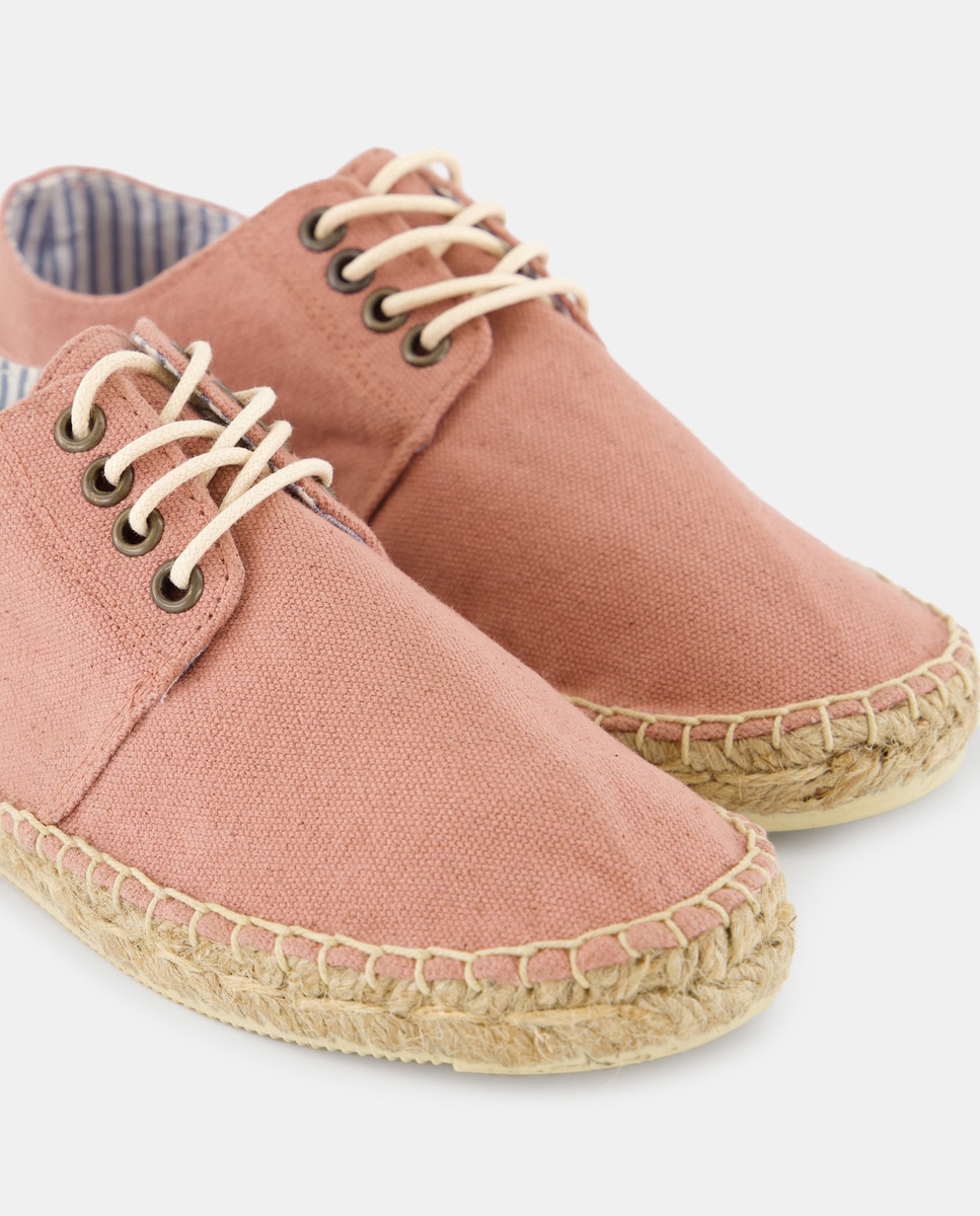 Zapato niño de yute efecto lavado Rosa-5