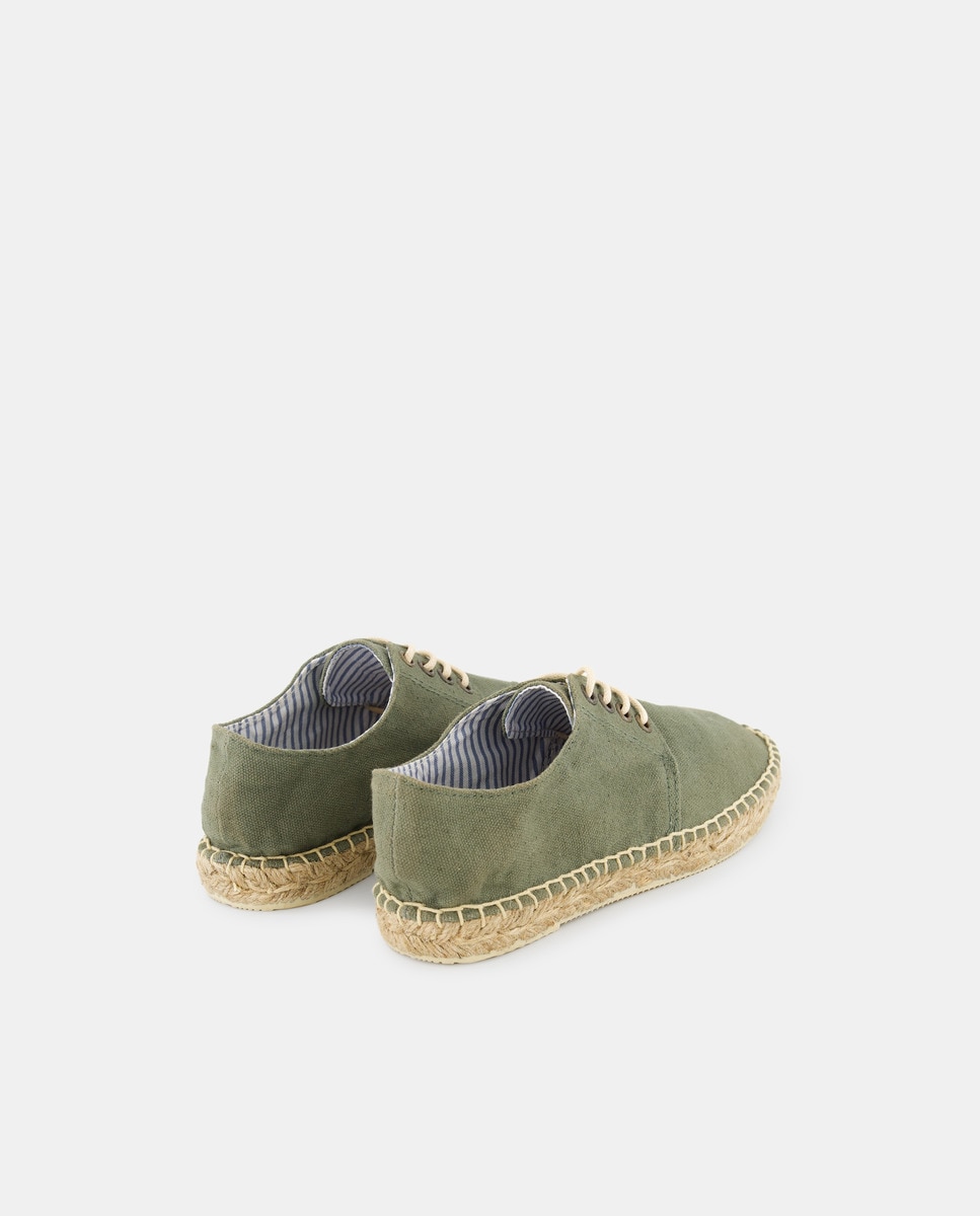 Zapato niño de yute efecto lavado Kaki-3