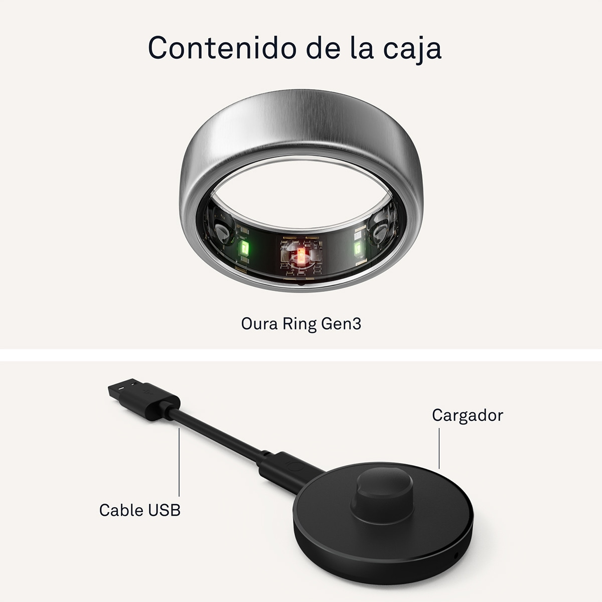 Anillo inteligente Oura Ring Gen3 Horizon Titanium Titanio-11