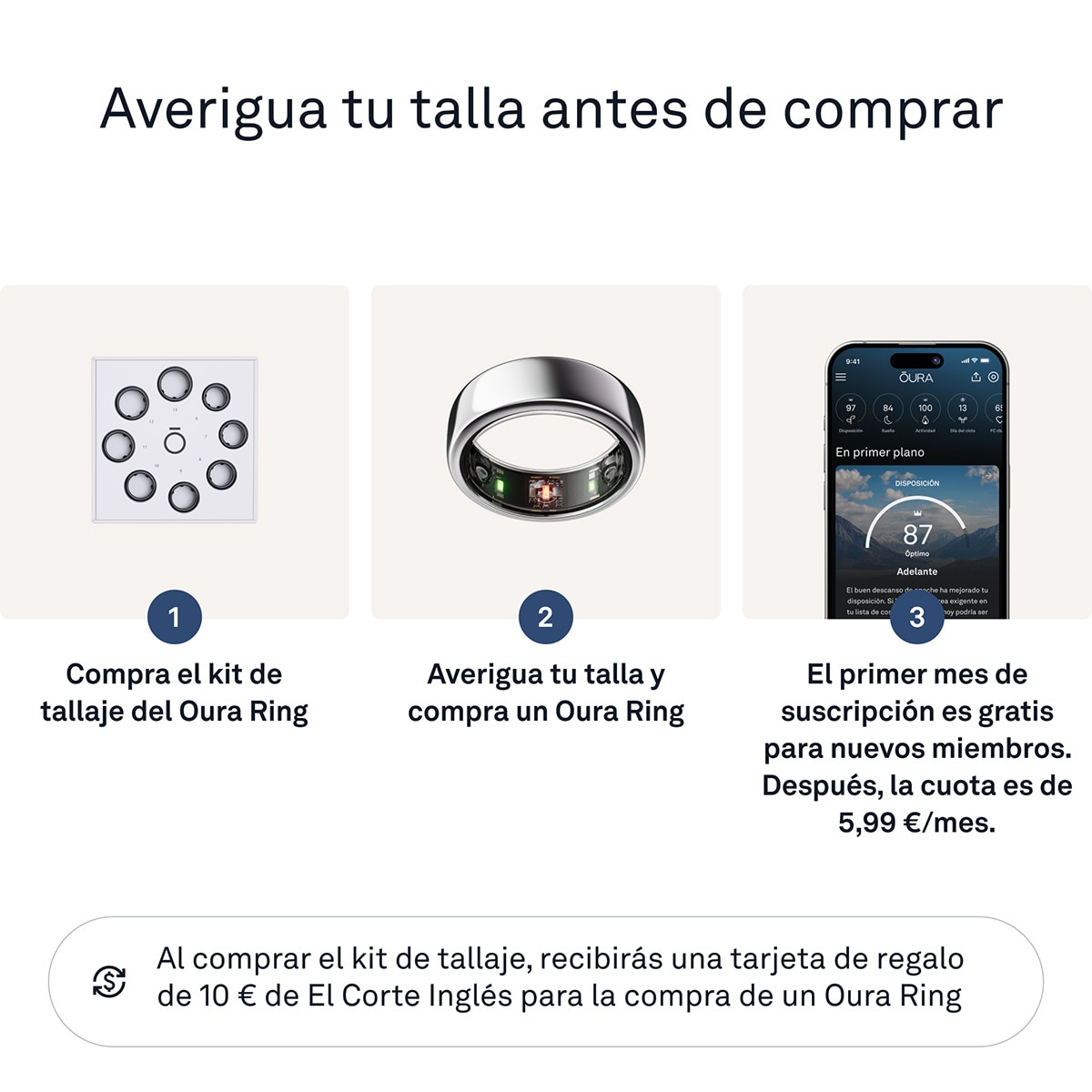 Oura Ring Gen 3 Sizing Kit Negro-3