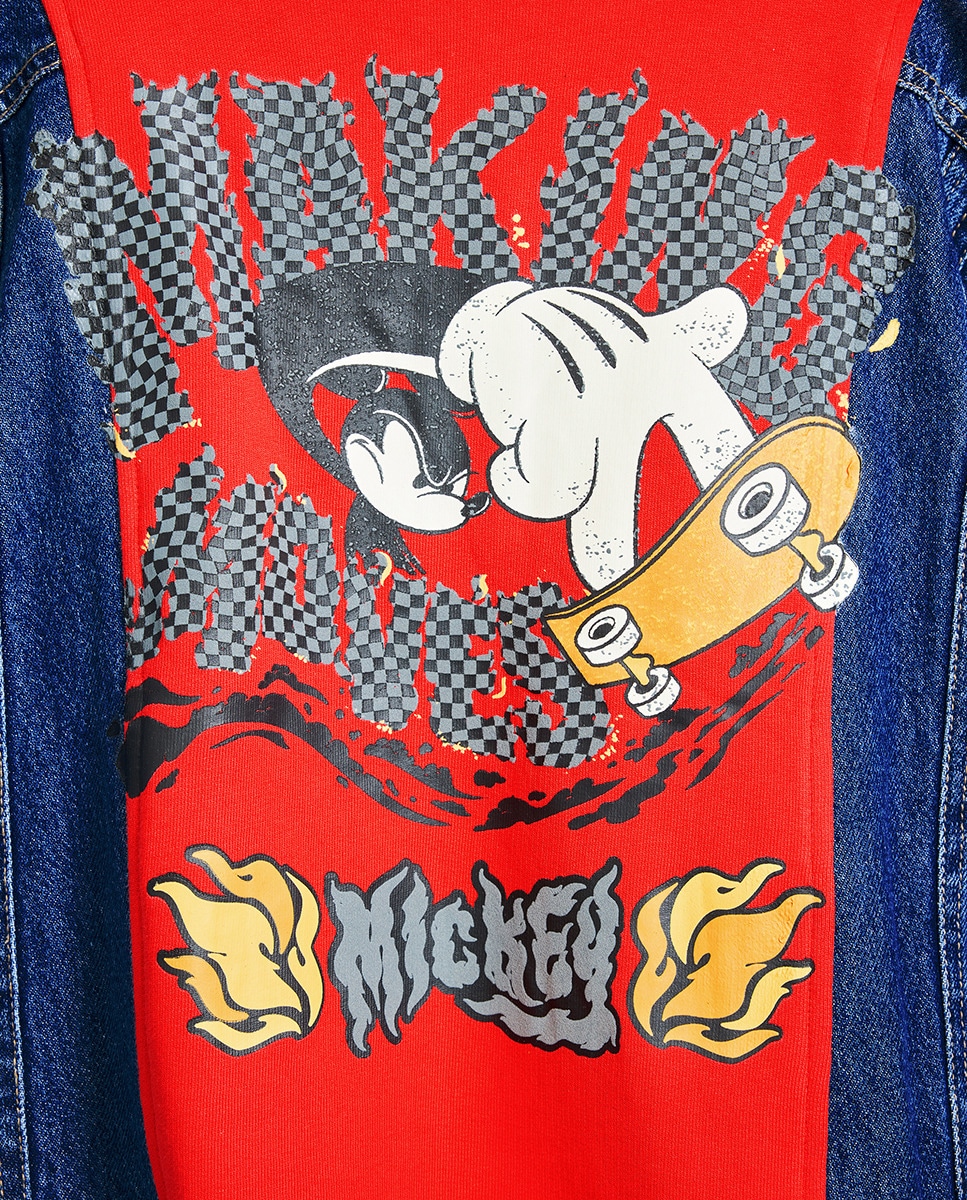 Sweatshirt Combinada Mickey Mouse Vermelho-4
